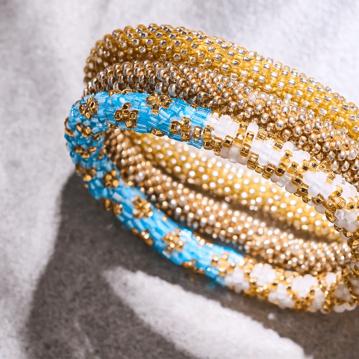 Sandstorm | Himalayan Glass Bead Bracelet