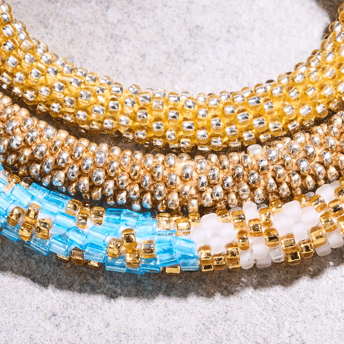 Sandstorm | Himalayan Glass Bead Bracelet