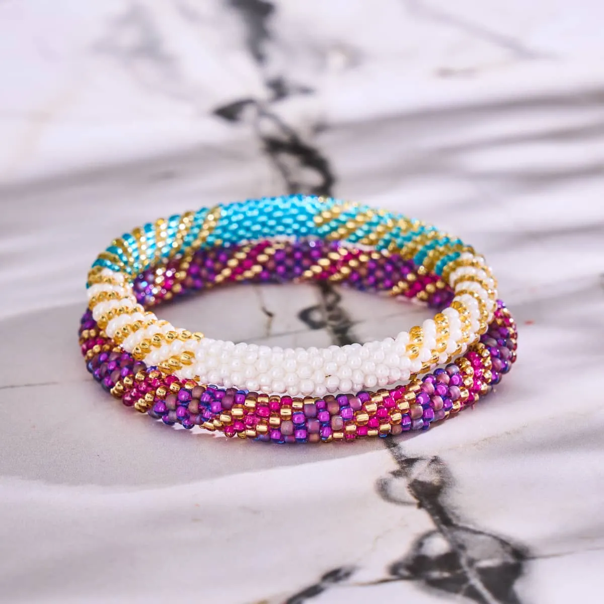 Santa Monica | Himalayan Glass Bead Bracelet