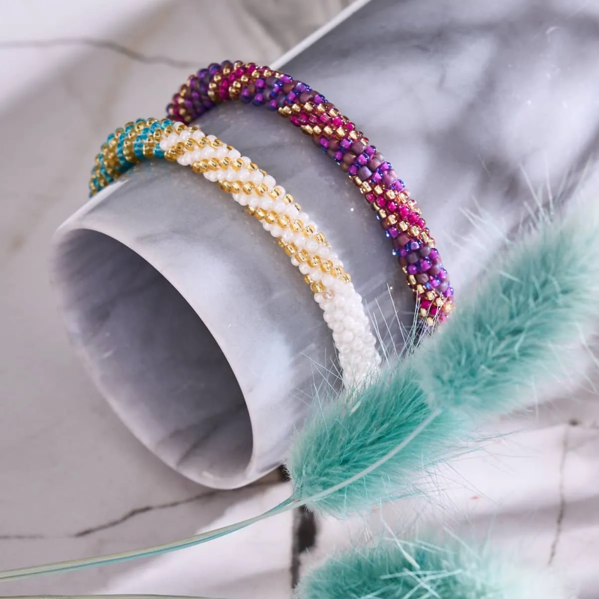 Santa Monica | Himalayan Glass Bead Bracelet