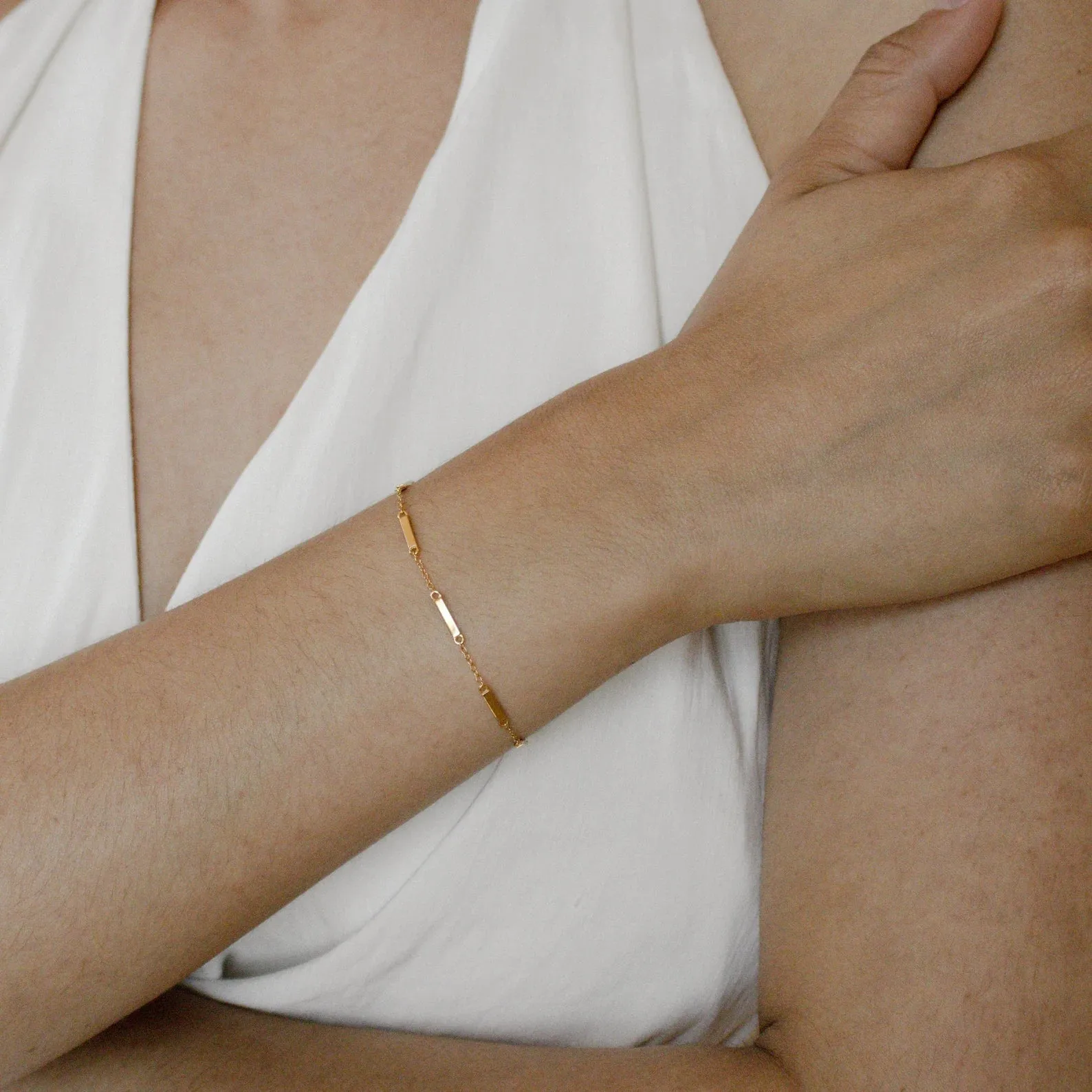 Satellite Dainty Bar Bracelet