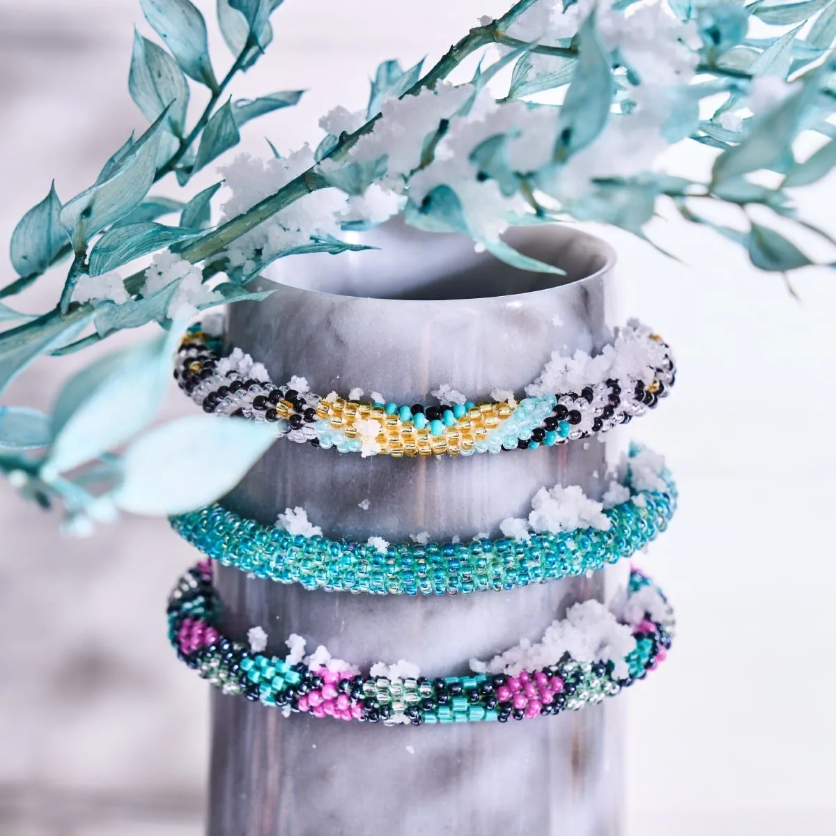Saved By The Bell | Himalayan Glass Bead Bracelet