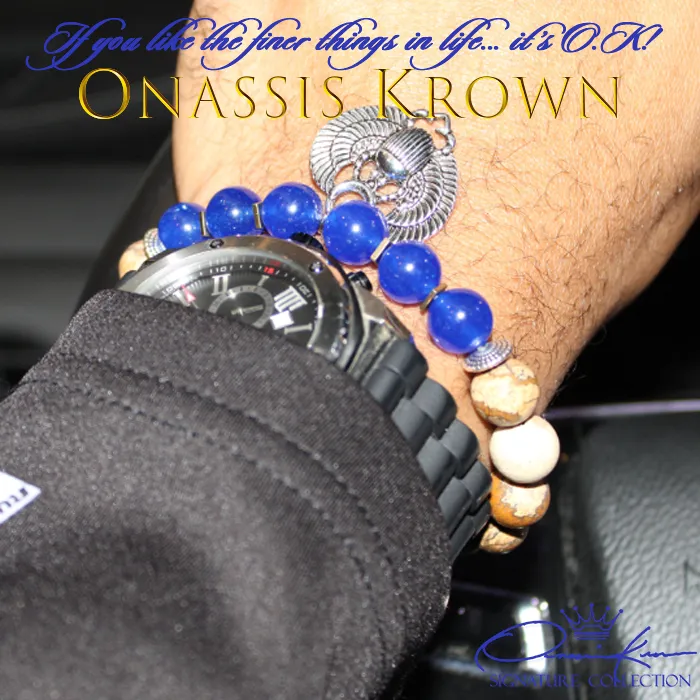 Scarab Beetle Charm Bead Bracelet