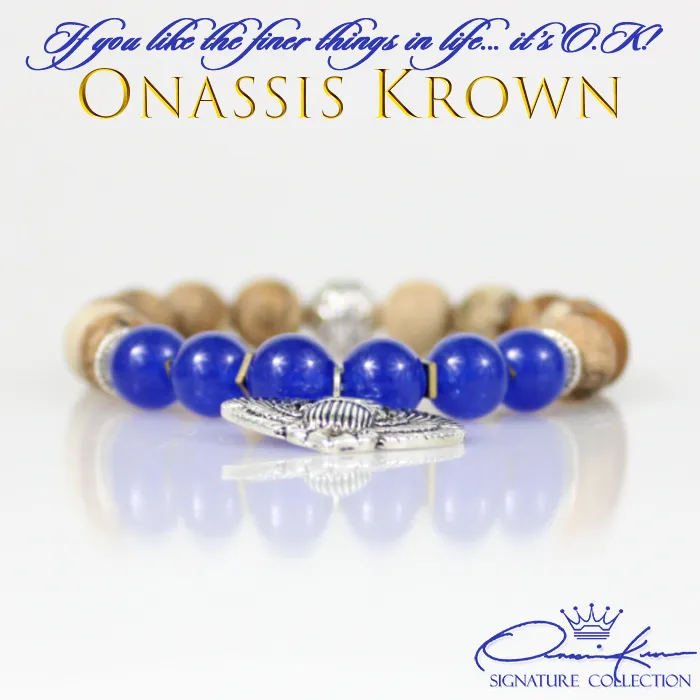 Scarab Beetle Charm Bead Bracelet