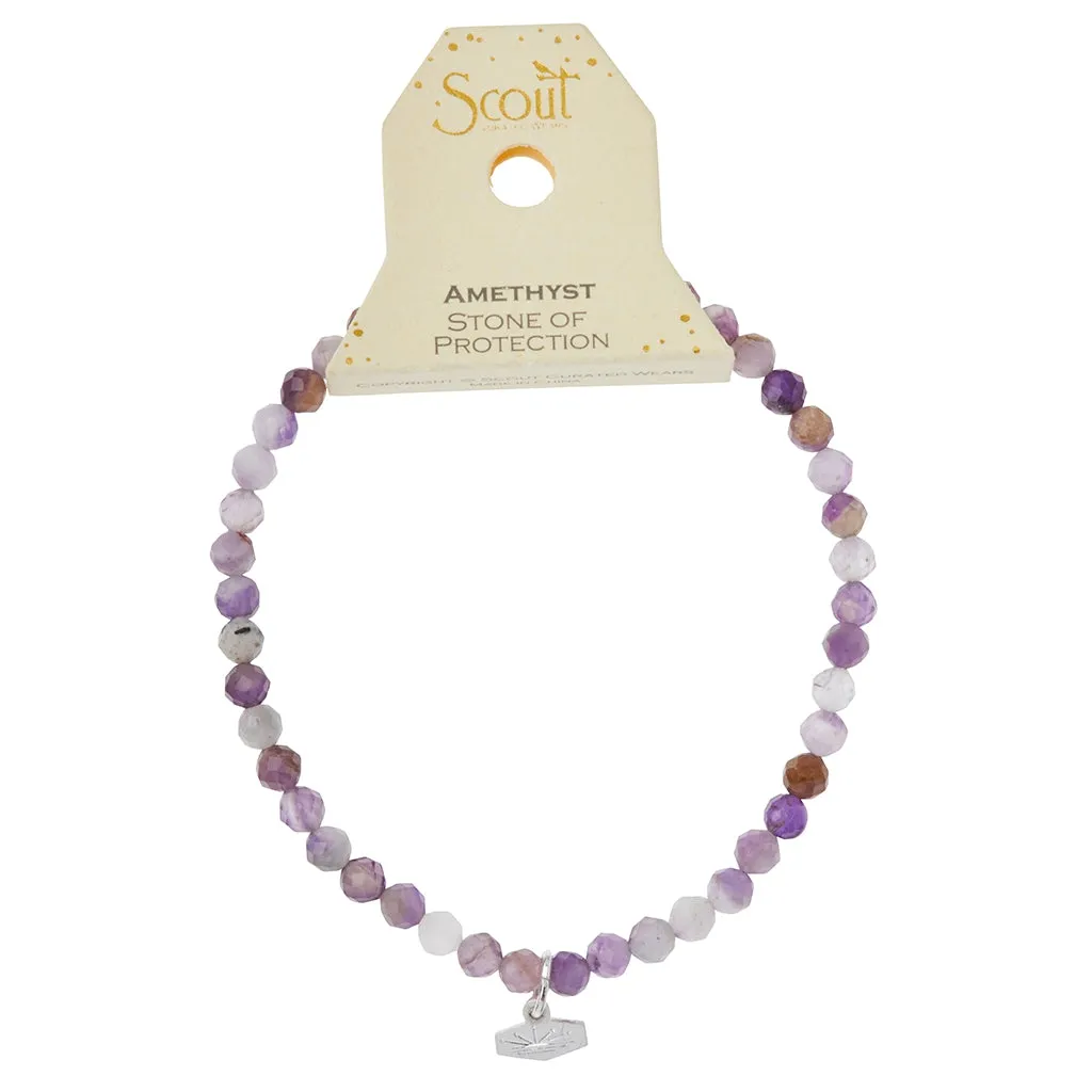 Scout Curated Wears Mini Faceted Stone Stacking Bracelet - Amethyst