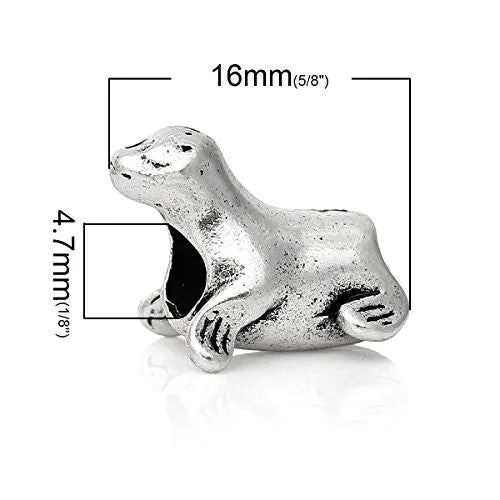 Seal Animal Bead Compatible for Most European Snake Chain Bracelet