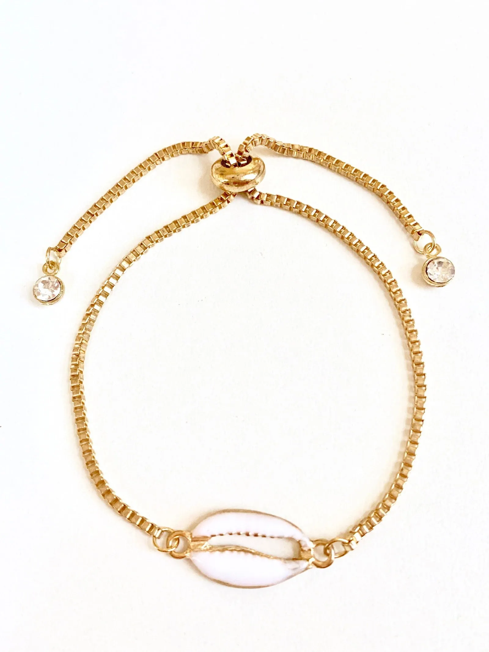 Seashell Bracelet Adjustable Spring Closure