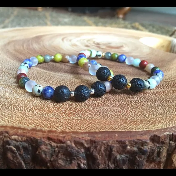 SEMI PRECIOUS STONE DIFFUSER BRACELET