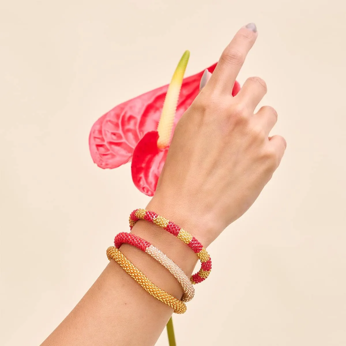 Shakshuka | Himalayan Glass Bead Bracelet