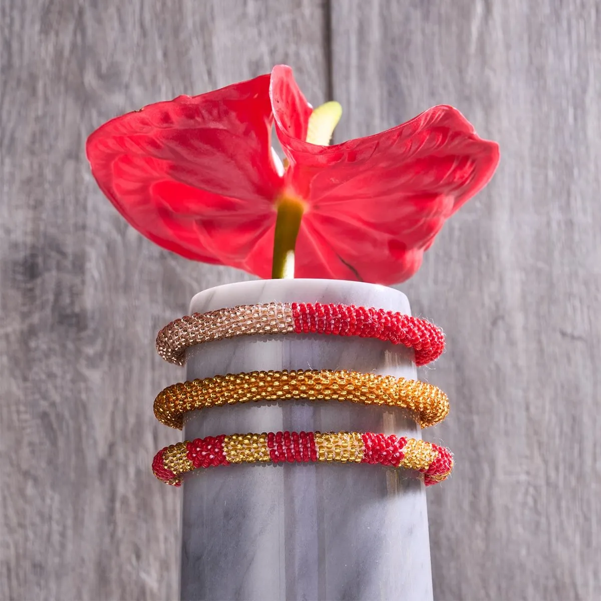 Shakshuka | Himalayan Glass Bead Bracelet