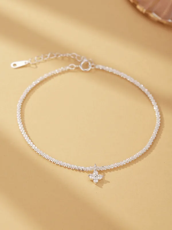 Shooting Star Sterling Silver Rhinestone Women's Bracelet