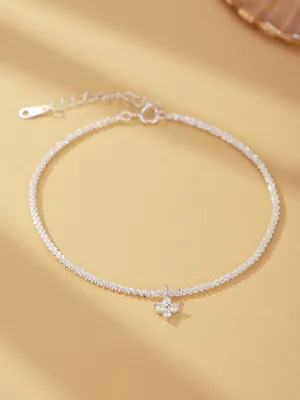 Shooting Star Sterling Silver Rhinestone Women's Bracelet