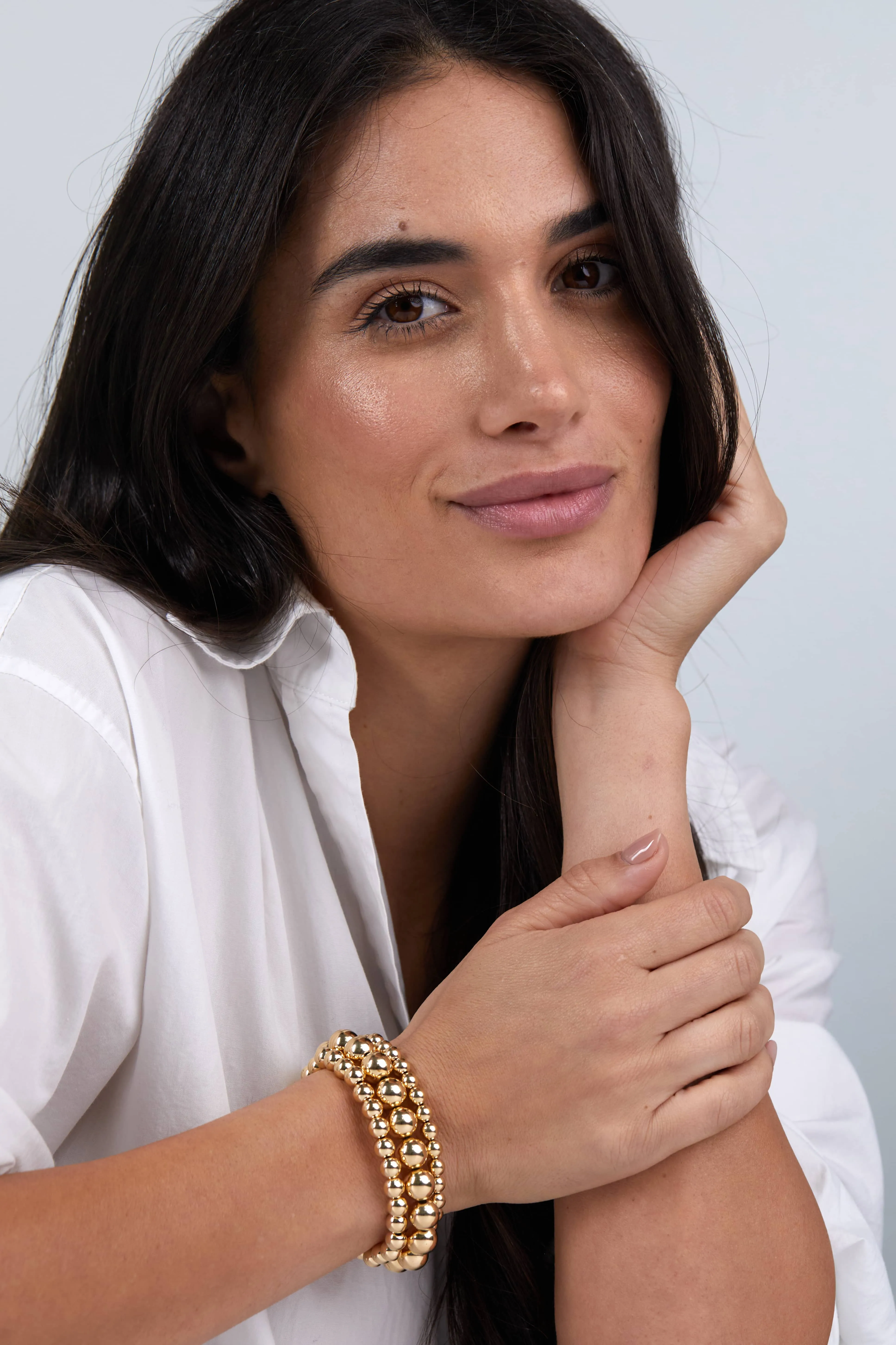 SIGNATURE 14K Gold Bead Bracelet Women's