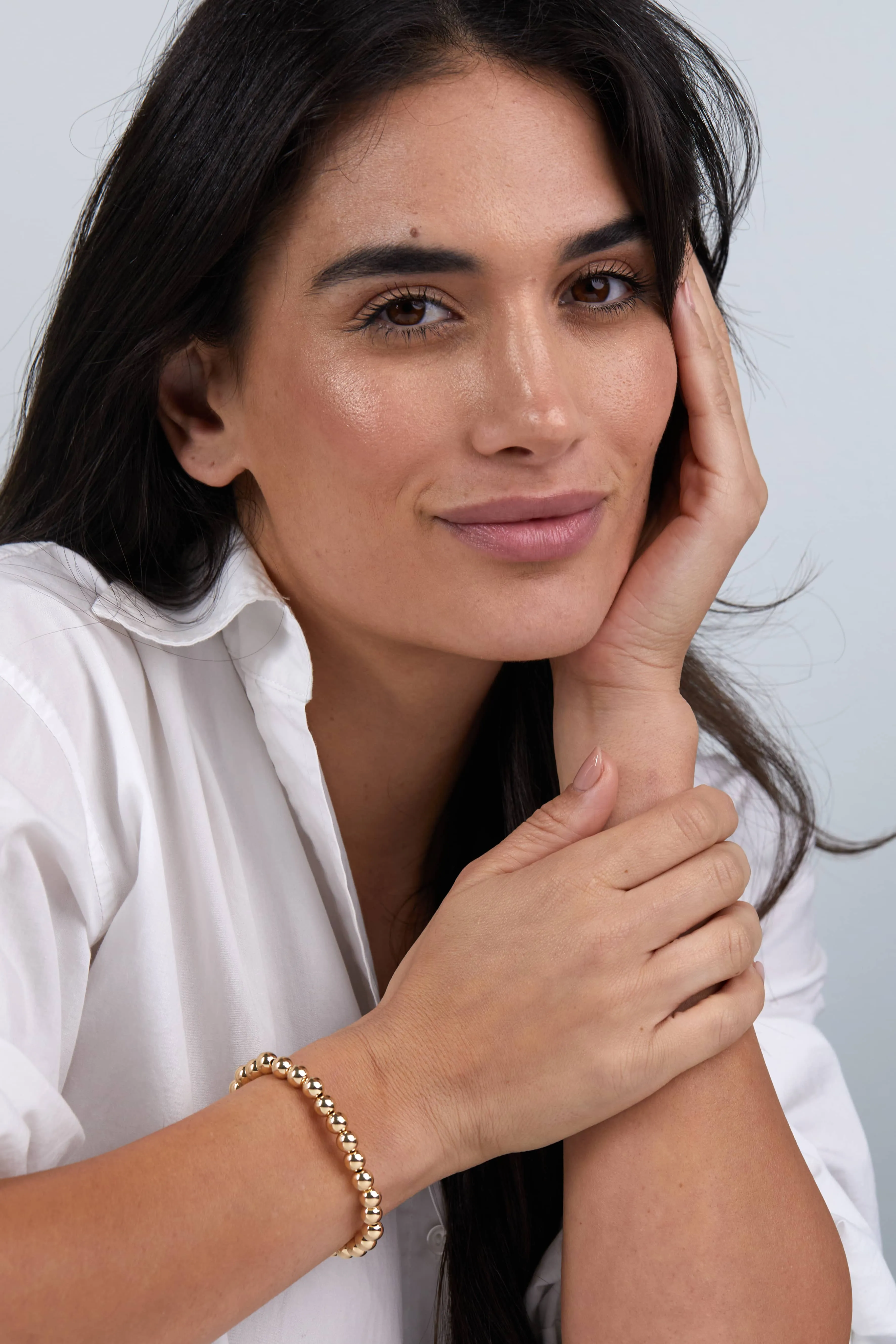 SIGNATURE 14K Gold Bead Bracelet Women's