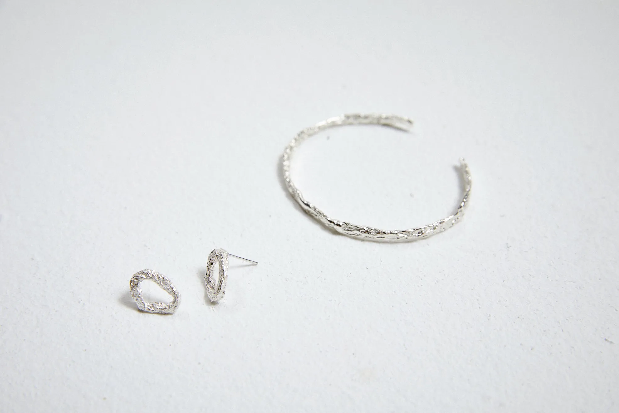 [Silver 925] Ellie's Atlas Textured Chunky Earrings