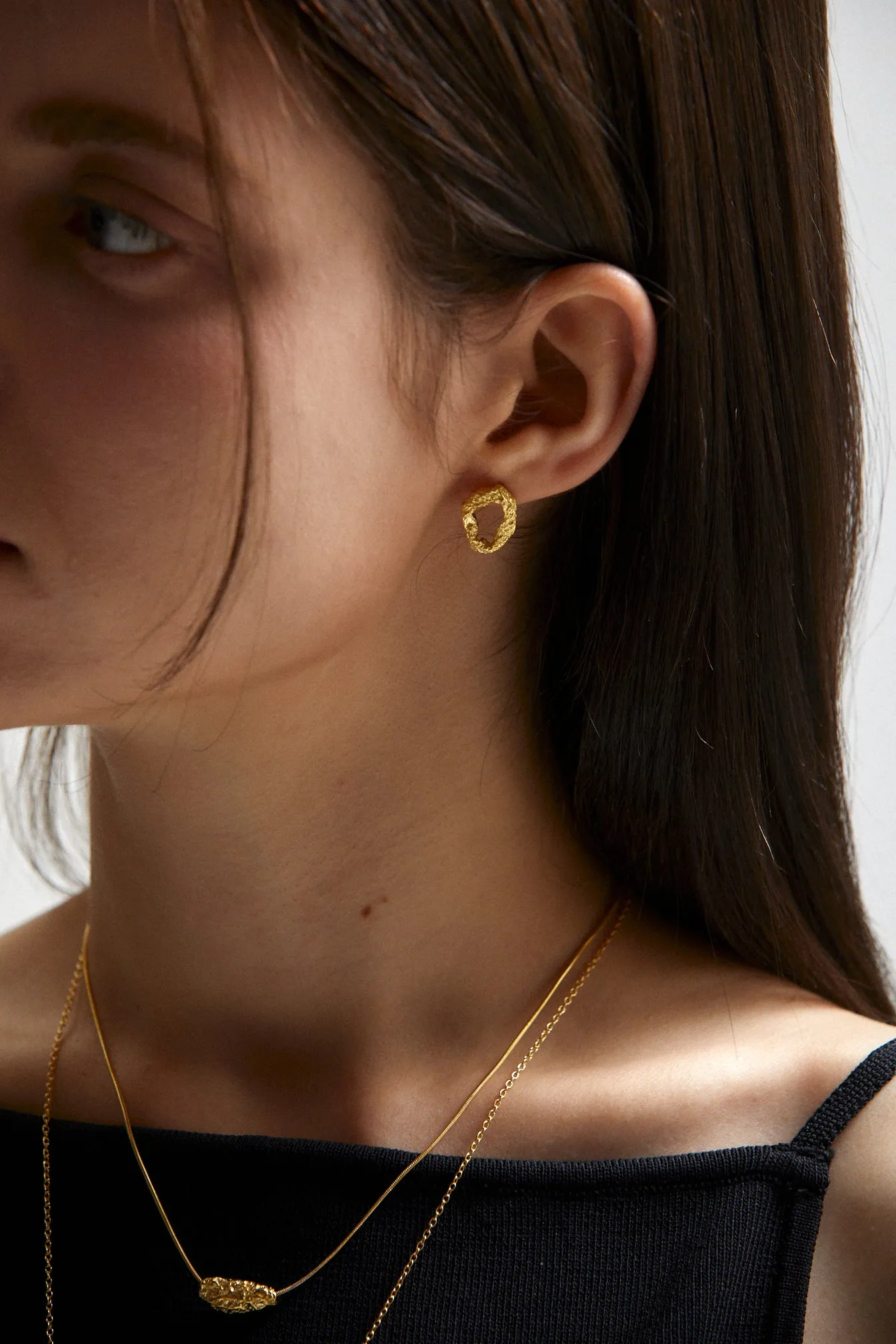 [Silver 925] Ellie's Atlas Textured Chunky Earrings