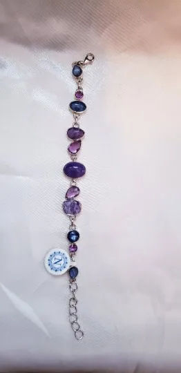 Silver Amethyst Bracelet