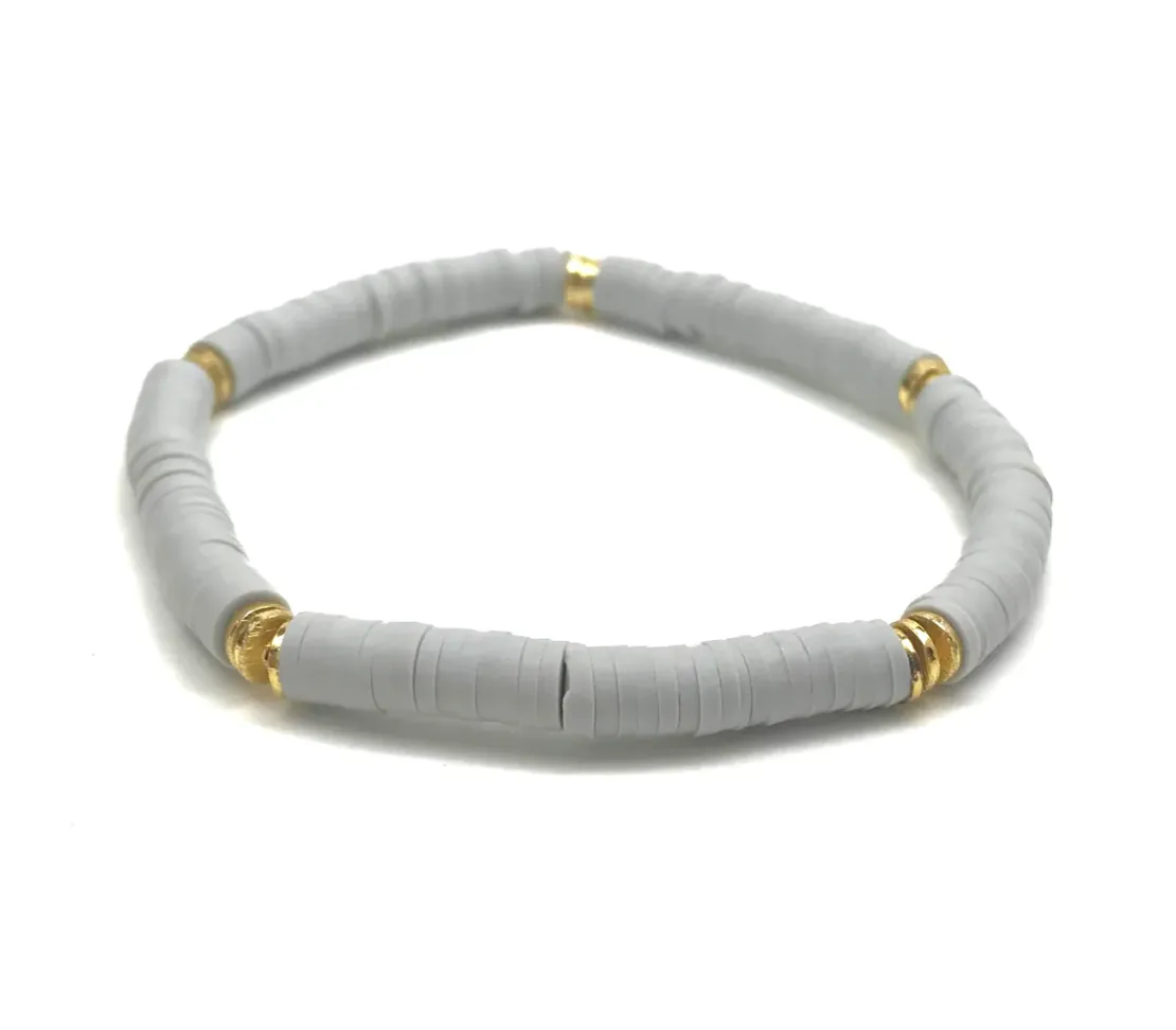 Silver Girl Mini Heishi Bracelet