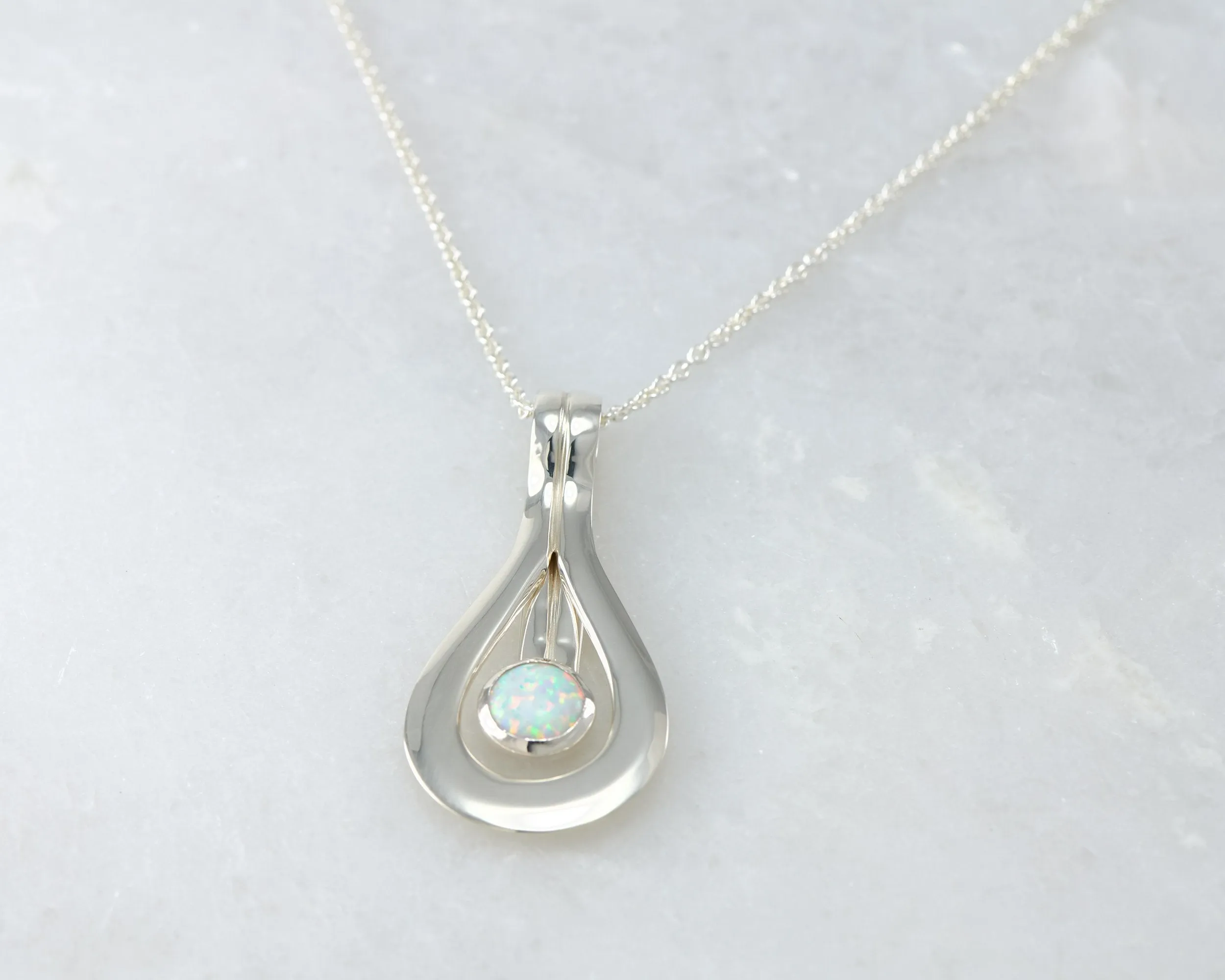 Silver Opal Pendant