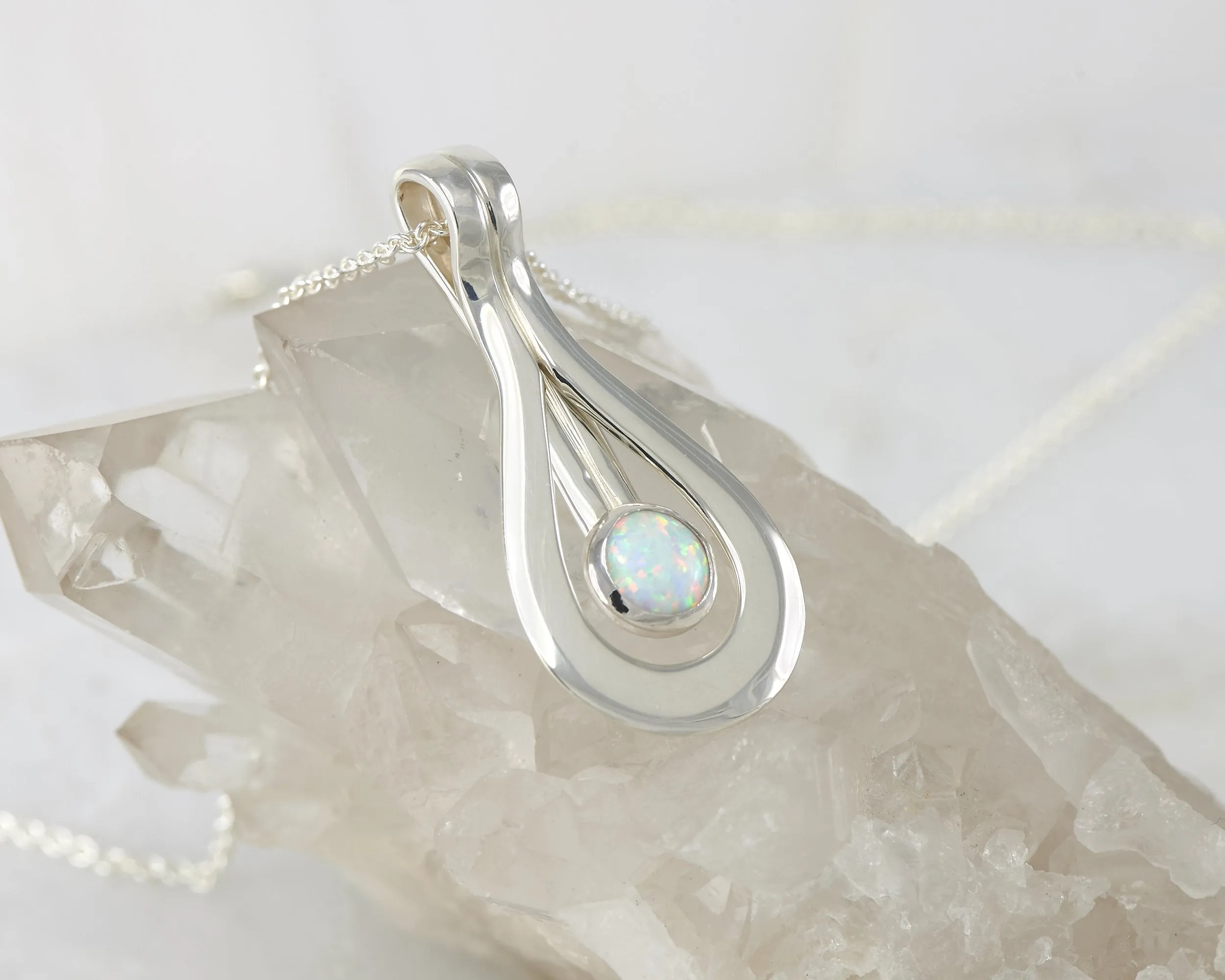 Silver Opal Pendant