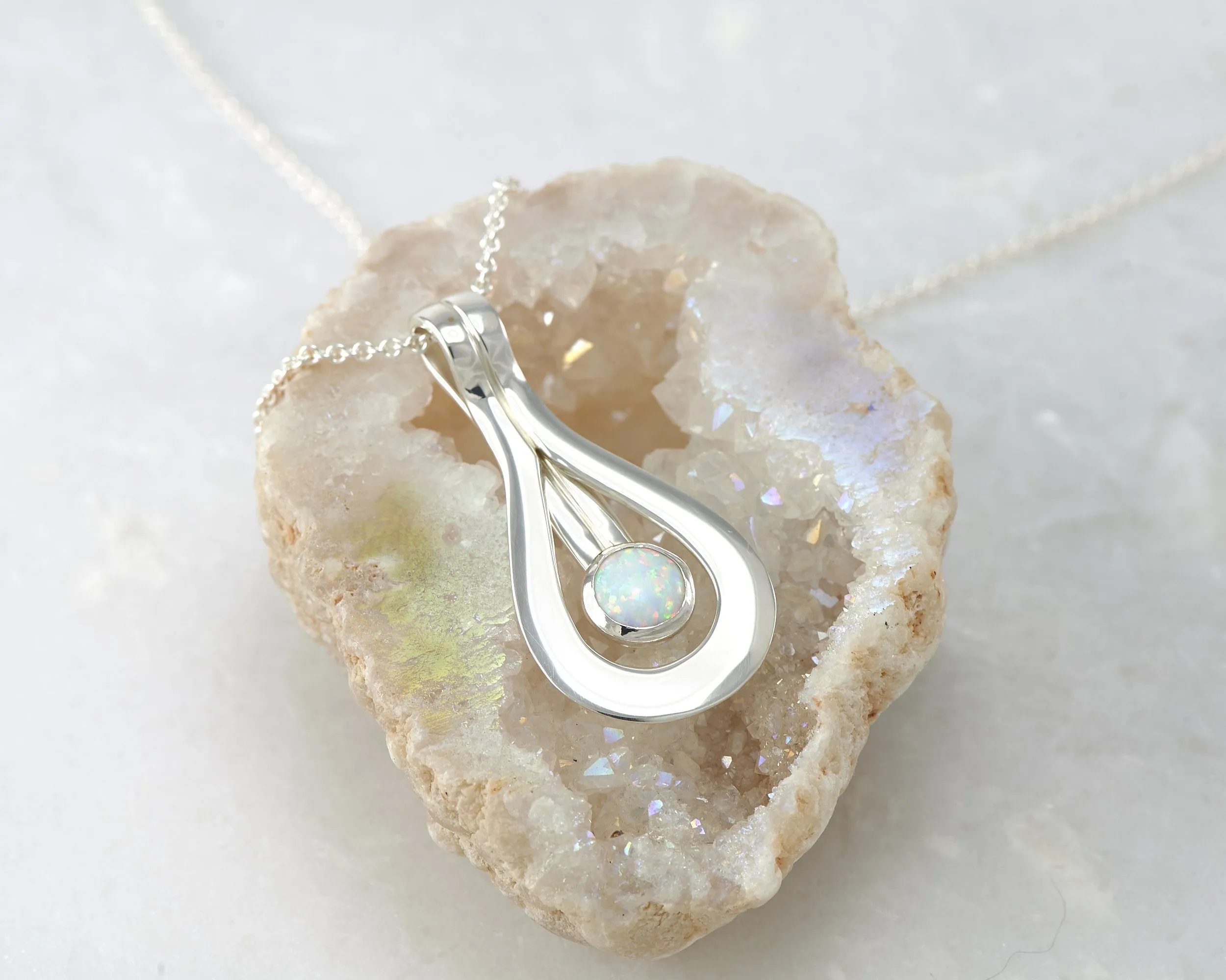 Silver Opal Pendant