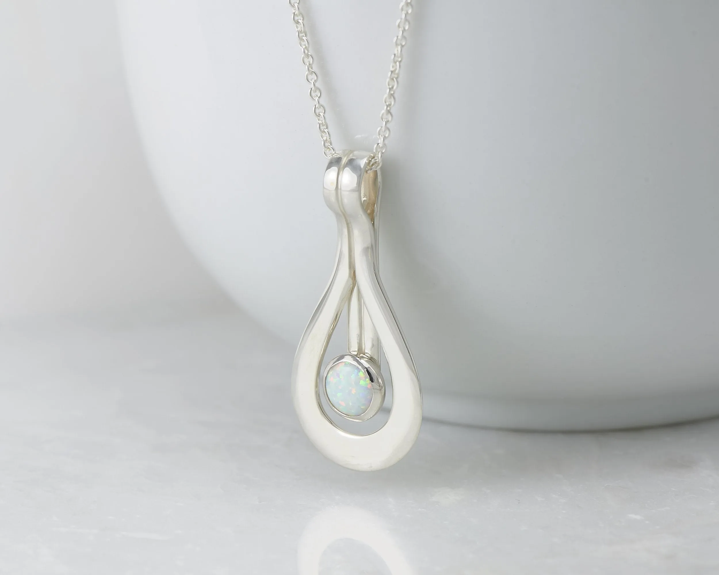 Silver Opal Pendant