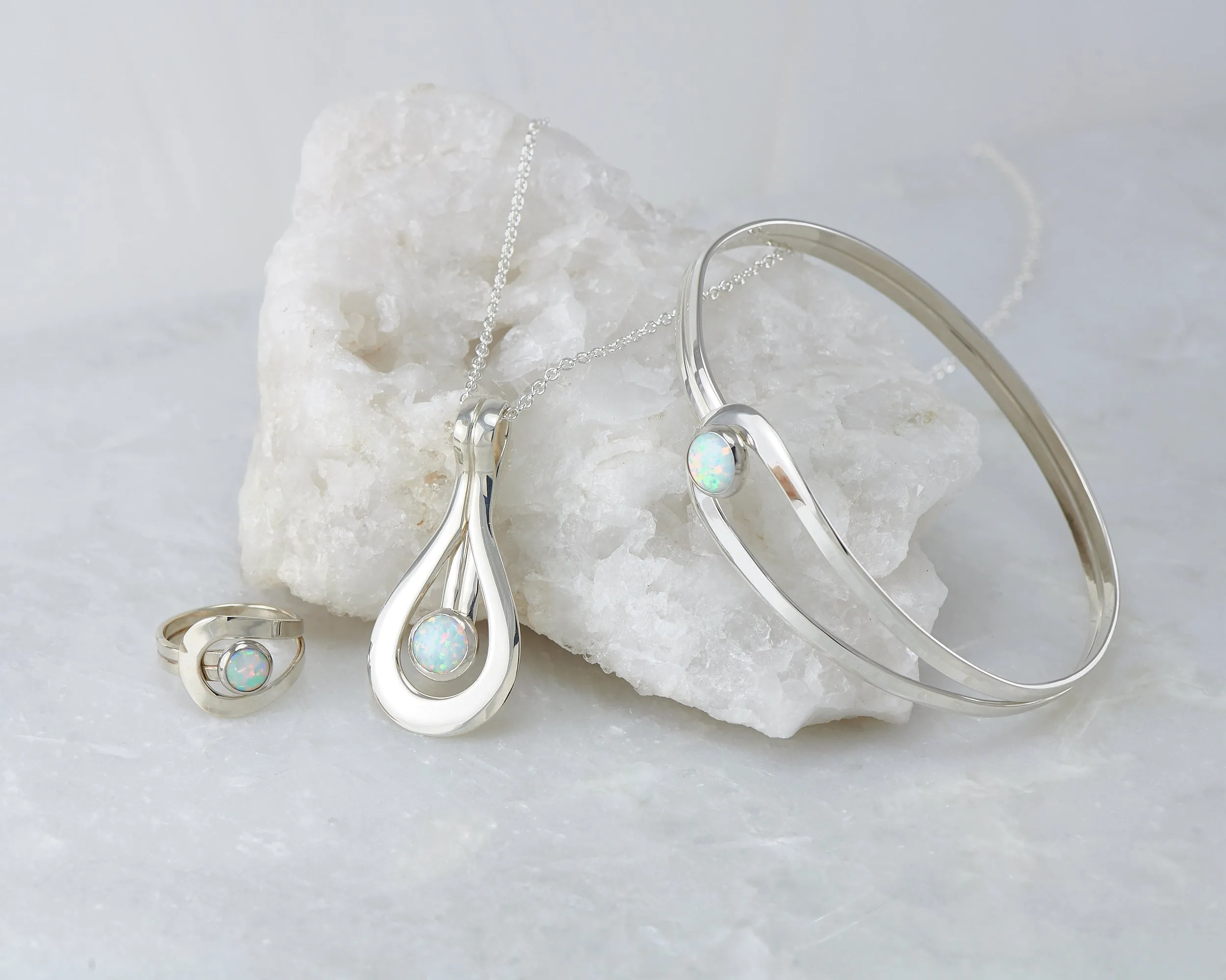 Silver Opal Pendant