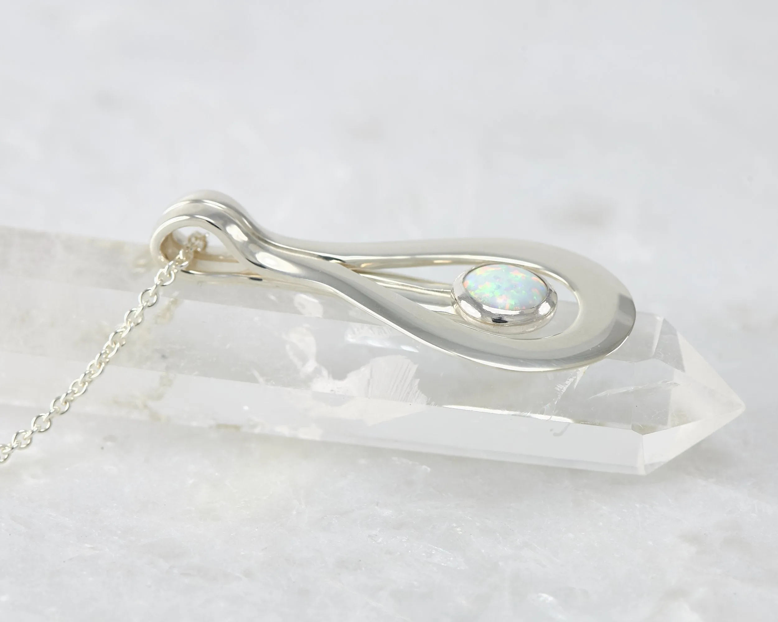 Silver Opal Pendant