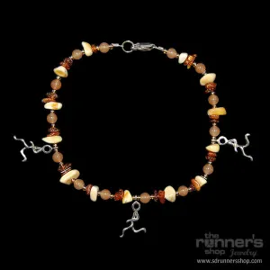 Silver "Hermes" Runner w/ Amber Bracelet