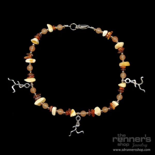 Silver "Hermes" Runner w/ Amber Bracelet