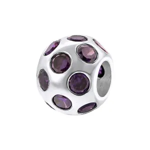 Silver Round Charm Bead