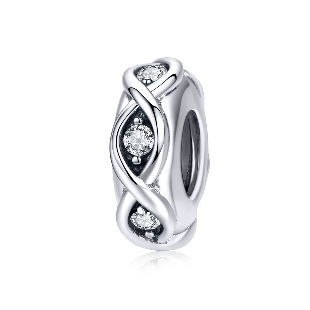 Silver Sparkles Spacer Charm