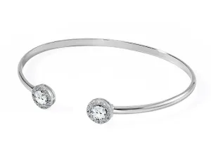 Silver White Topaz Cuff Bracelet