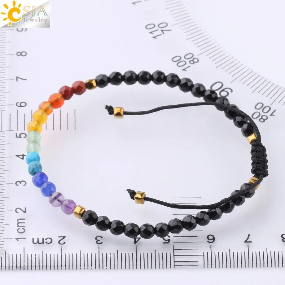 Simple Small Beads Bracelets 4mm Natural Stone