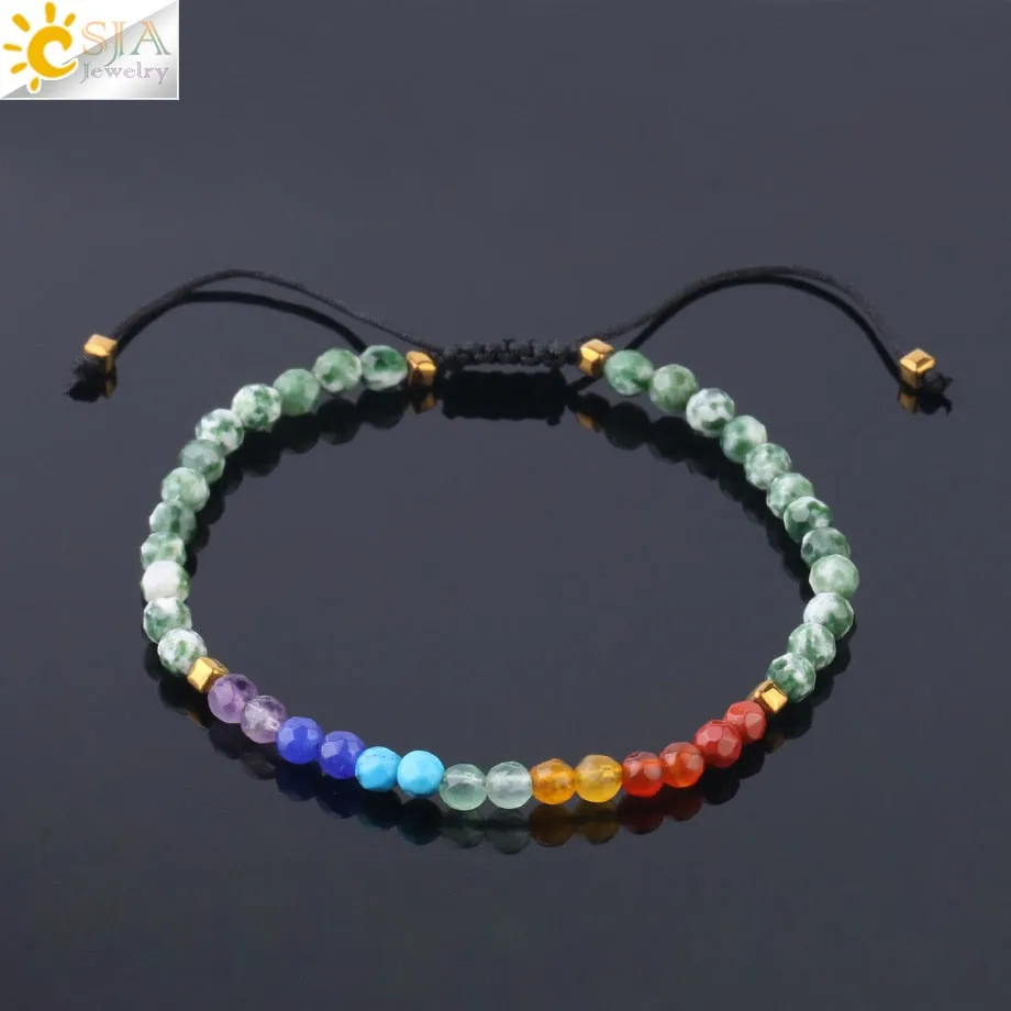 Simple Small Beads Bracelets 4mm Natural Stone
