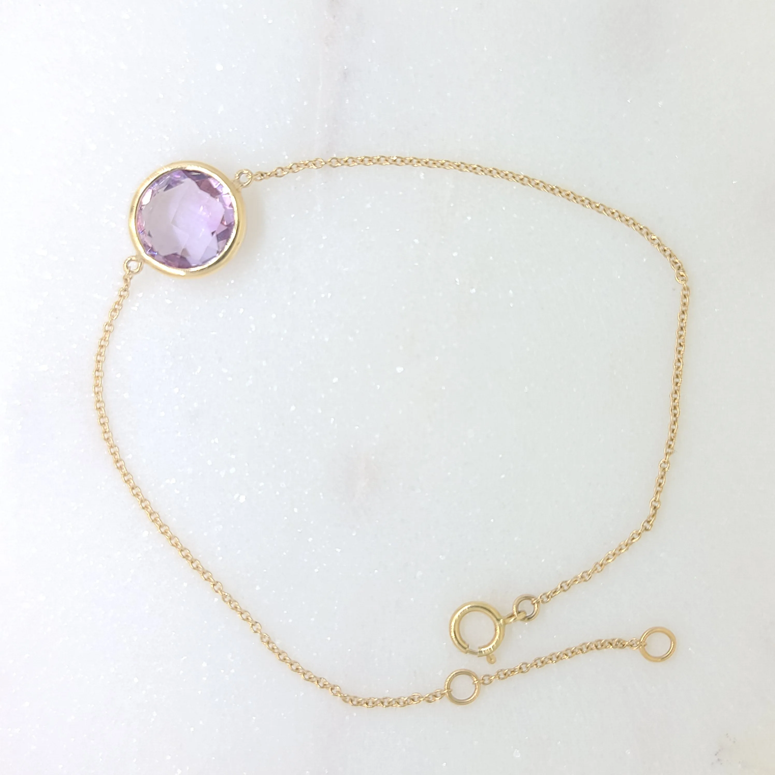 Single Amethyst Bracelet