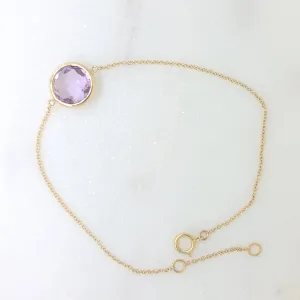 Single Amethyst Bracelet