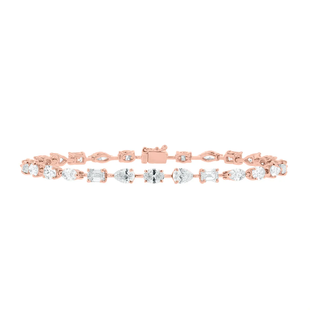 Single Prong Fancy Shaped Diamond Bracelet
