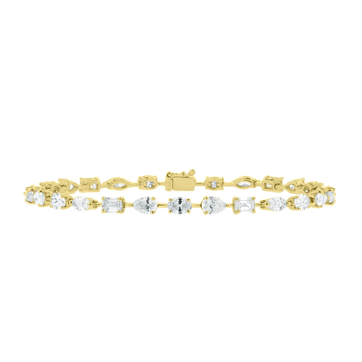 Single Prong Fancy Shaped Diamond Bracelet