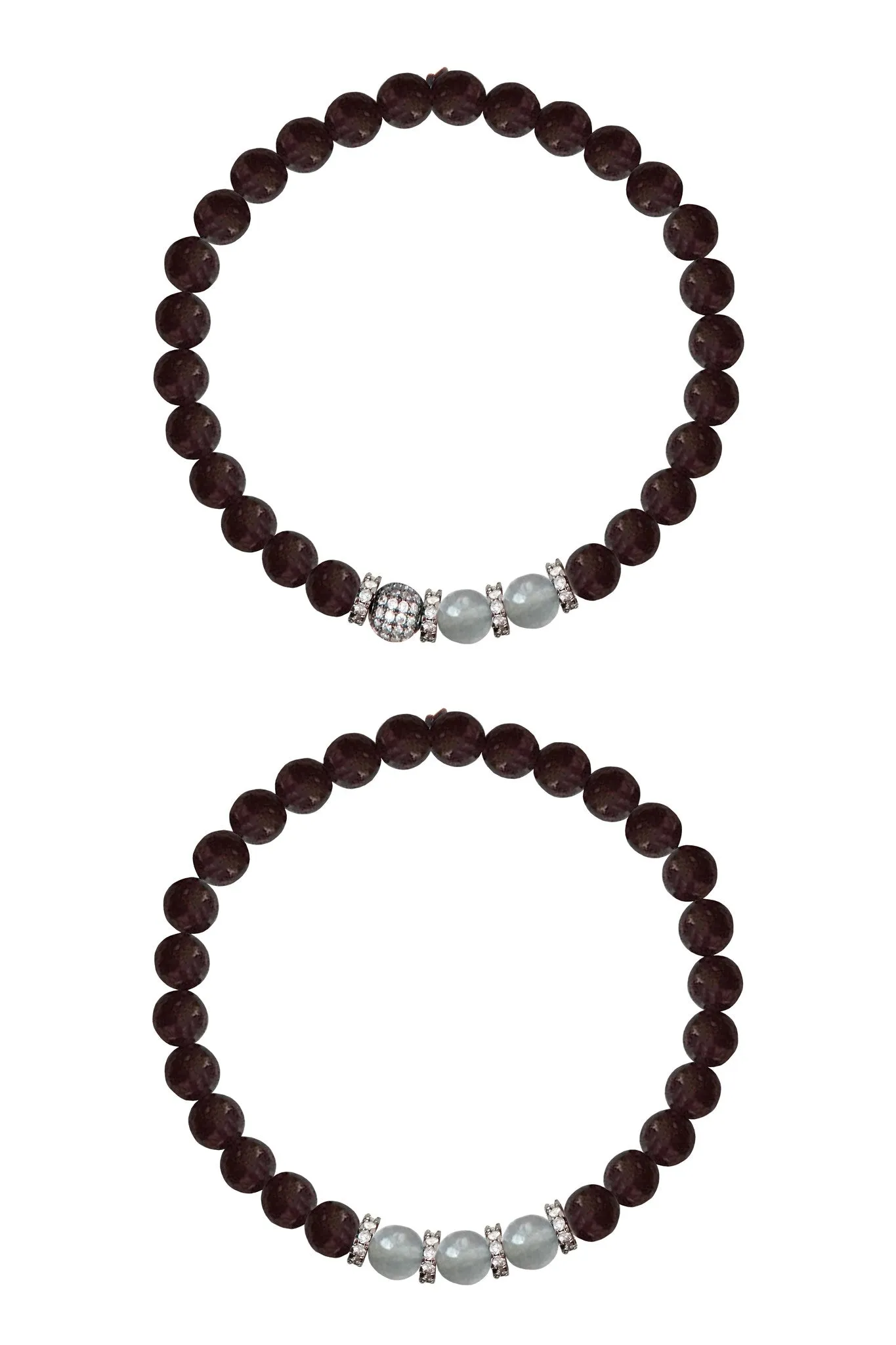 SKYLER GUNMETAL garnet/gray jade