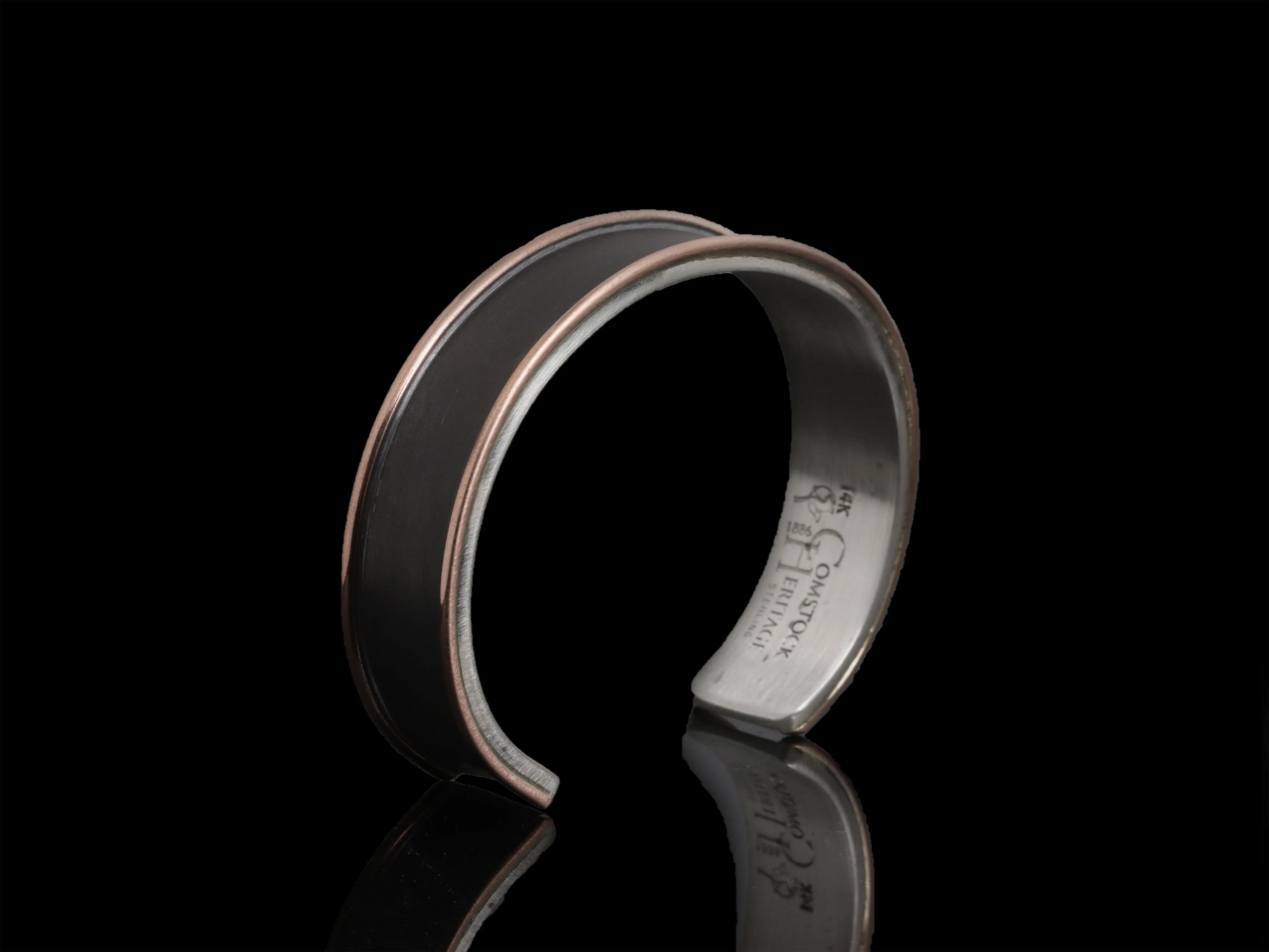 SM Pebble Cuff 14k, Two Sizes