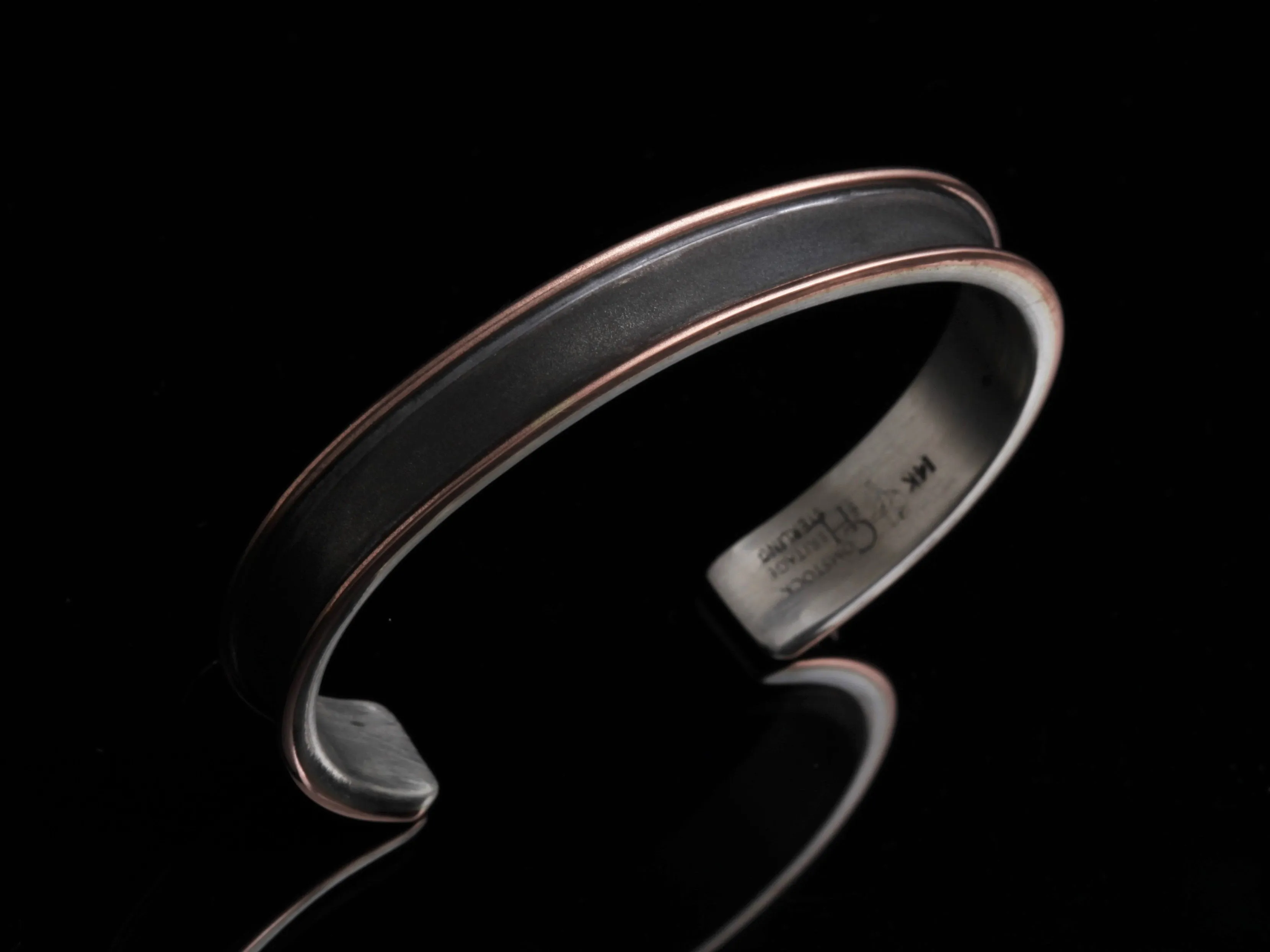 SM Pebble Cuff 14k, Two Sizes