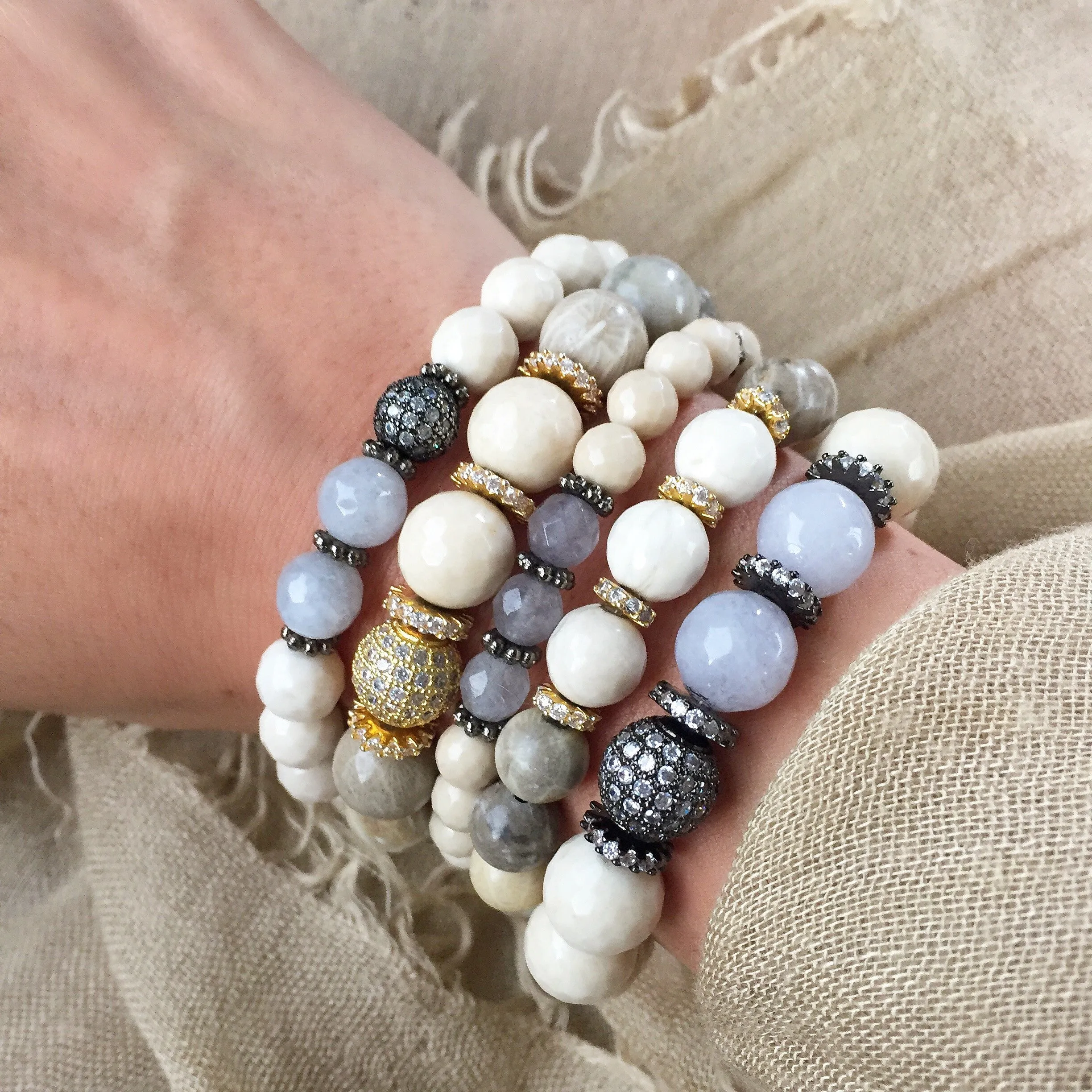 SOPHIA GUNMETAL riverstone/gray jade