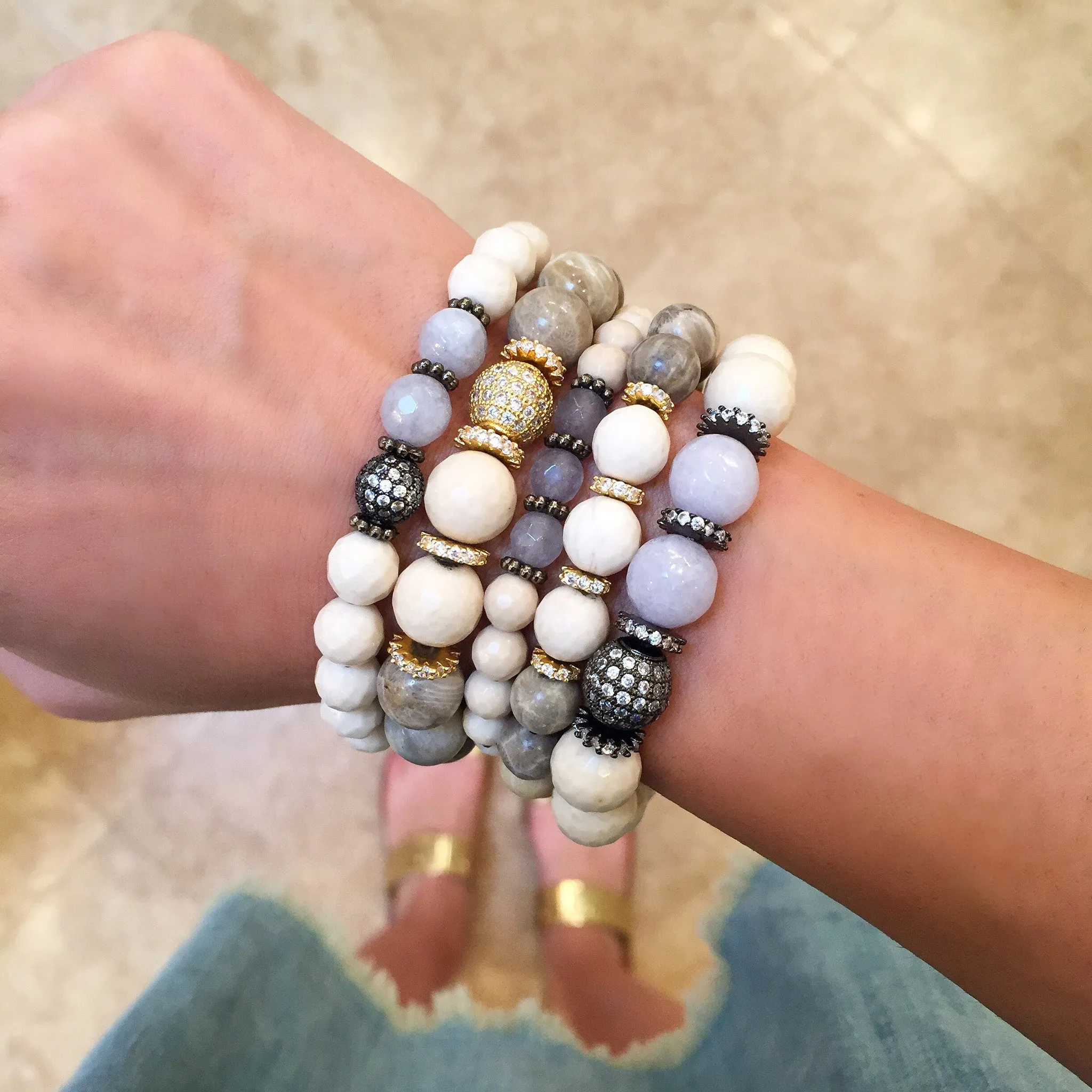 SOPHIA GUNMETAL riverstone/gray jade