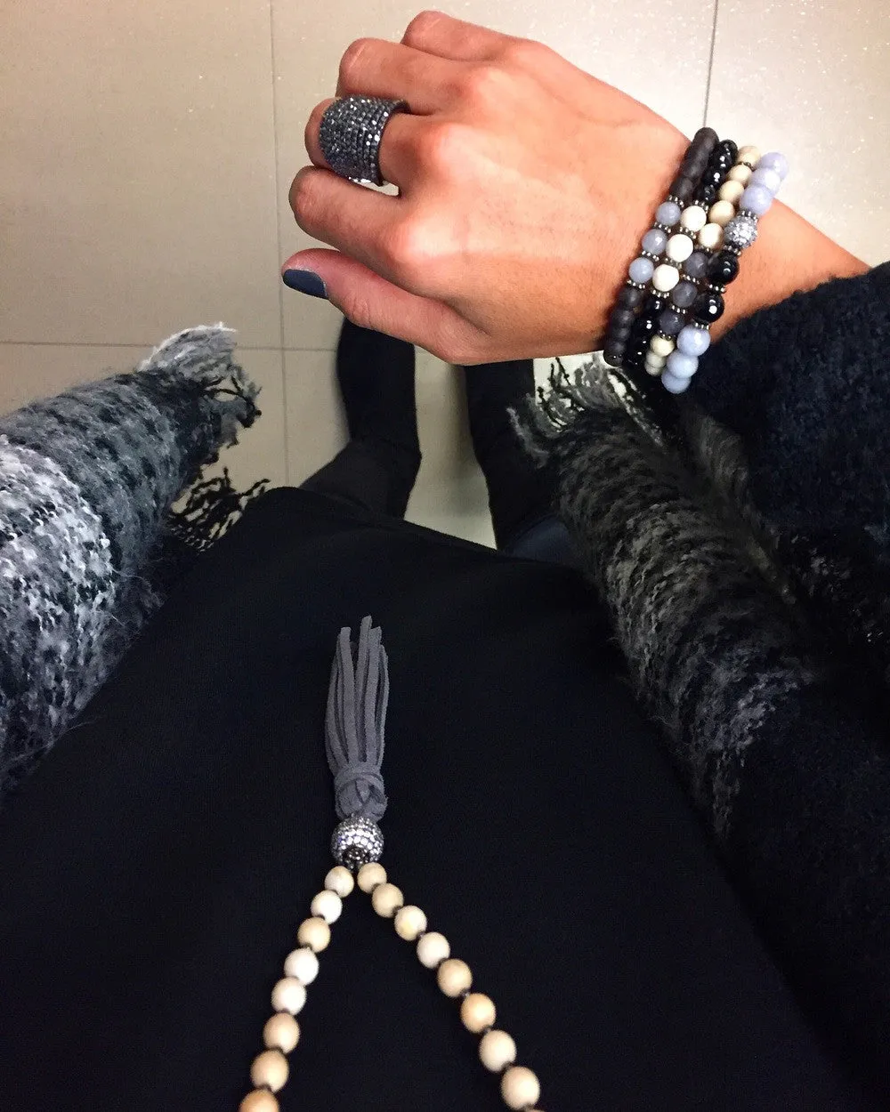 SOPHIA GUNMETAL riverstone/gray jade