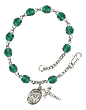 St. Anastasia Custom Birthstone Rosary Bracelet