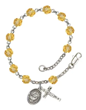 St. Catherine of Sweden Custom Birthstone Rosary Bracelet