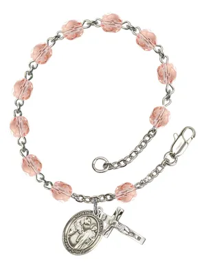 St. Columbanus Custom Birthstone Rosary Bracelet
