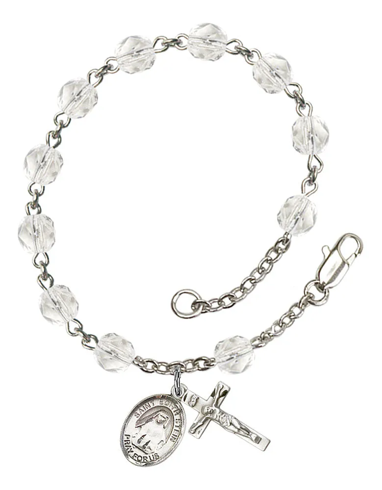 St. Edith Stein Custom Birthstone Rosary Bracelet