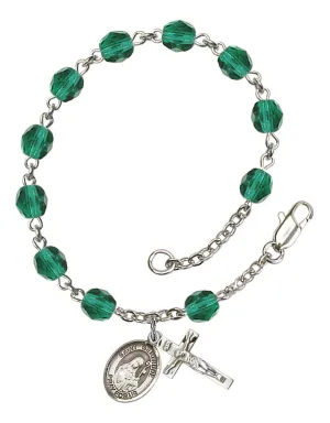 St. Gertrude of Nivelles Custom Birthstone Rosary Bracelet